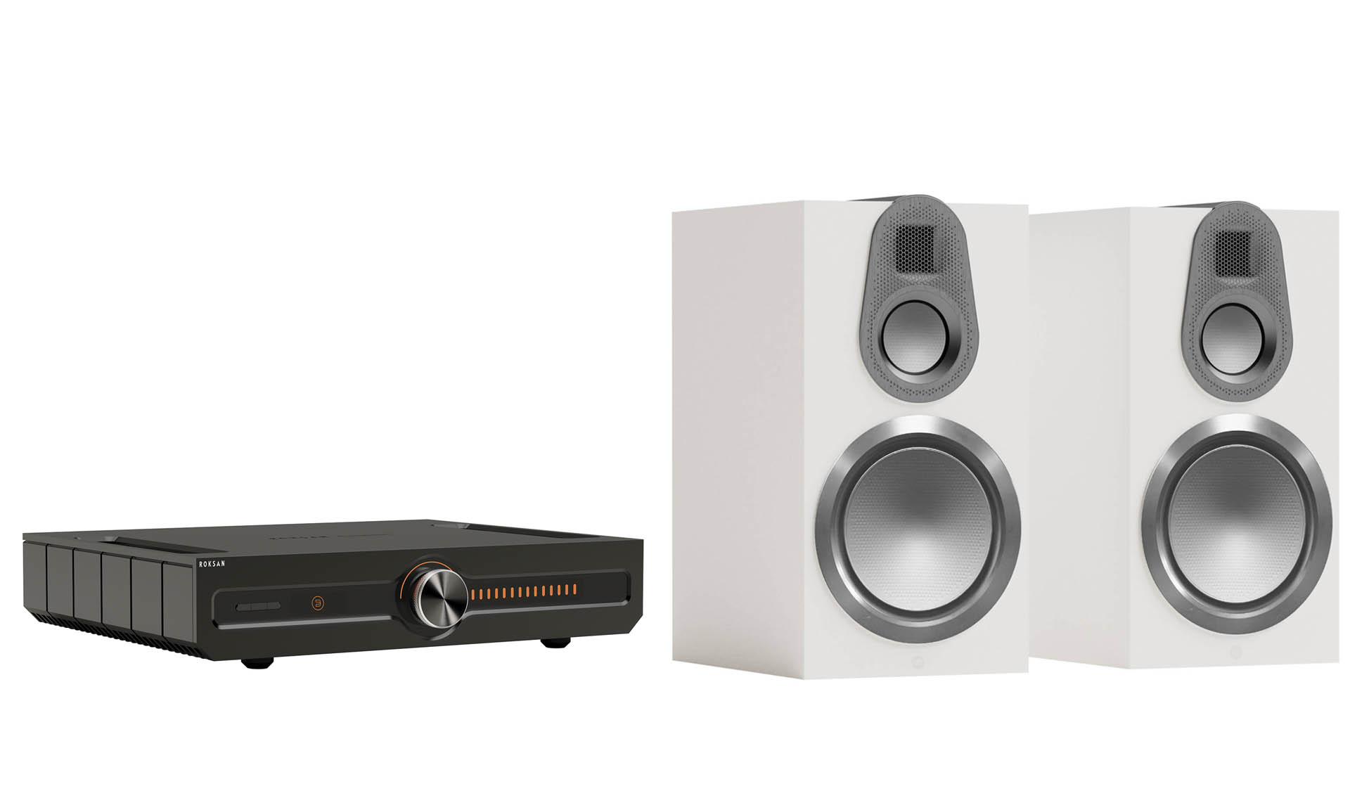 Roksan – Caspian 4G Streaming Amp + Monitor Audio Gold 100 6G - Imagen 2